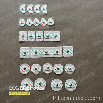 Papier d&#39;électrode ECG médical sur le poitrine